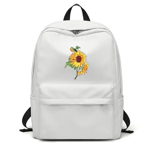 ZOOPOLR 2 Pcs Sunflower Iron On Patches for Backpacks, Hats, DIY Sew on Applique Patch, Vintage Embroidered Patches for Repair Clothes, Jackets, Jeans - Image 3
