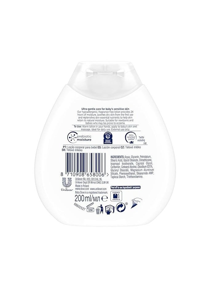 Dove - Baby Dove Sensitive Moisture Fragrance Free Lotion, 200 ml - Image 1