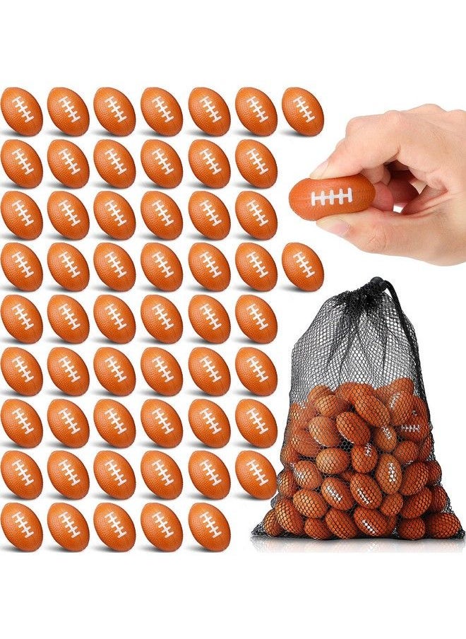Zhanmai 72 Pcs Mini Foam Football Party Favors 1.5'' Mini Football Stress Balls Bulk Toy Football Party Decorations Supplies Small Sports Balls For Boys Girls Adults Outdoor Games With Drawstring Mesh Bag  - Image 2