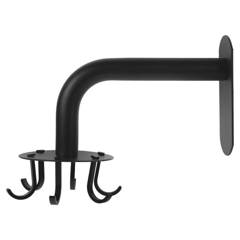 Stainless Steel No Punching Rotating Wall Hook Set For Bathroom Or Kitchen Towel Hanger Rustproof Multifunctional Storage Organizer Black - Image 2