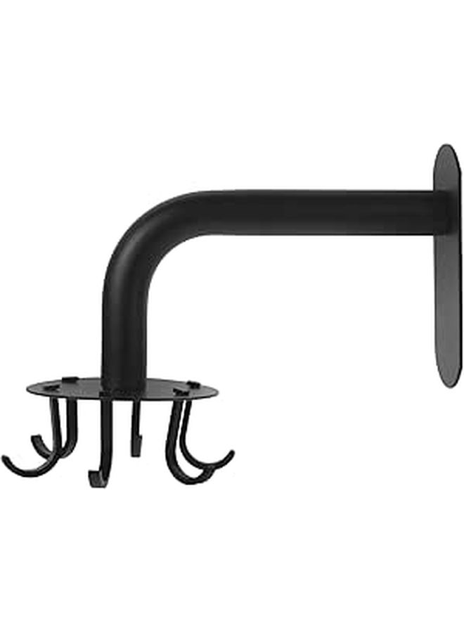 Stainless Steel No Punching Rotating Wall Hook Set For Bathroom Or Kitchen Towel Hanger Rustproof Multifunctional Storage Organizer Black - Image 1