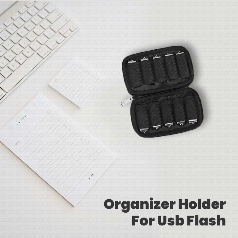Retailio حقيبة تخزين فلاش USB - منظم ملحقات إلكترونية متعددة الاستخدامات لفلاشات USB، فلاشات القفز، والأقراص الصلبة الخارجية - Image 2