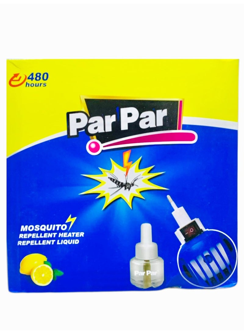Par Par Insect Repellent Device With On/Off Button And(2) Mosquito Killer Liquid For Home - Effective And Last Over 480 Hours