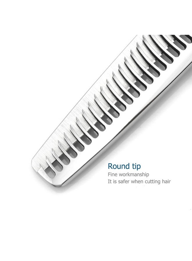 كينسارو مقص حلاقة مقص تخفيف الشعر مقص شعر 5.75 بوصة مقص شعر احترافي مقص حاد لتخفيف الشعر مقص حلاقة ذو حافة محدبة 440c من KINSARO - Image 5
