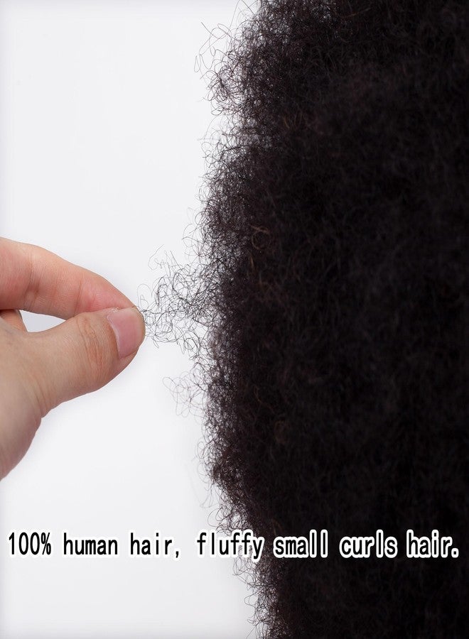 DIRUISI 6"Afro Male Mannequin Head 100% Human Hair Curly Hair 4A Type for Braiding Hairdresser Training Head Cosmetology Afro Hair Manikin Head for Practice Styling Cornrow Braiding with Clamp Stand - Image 5