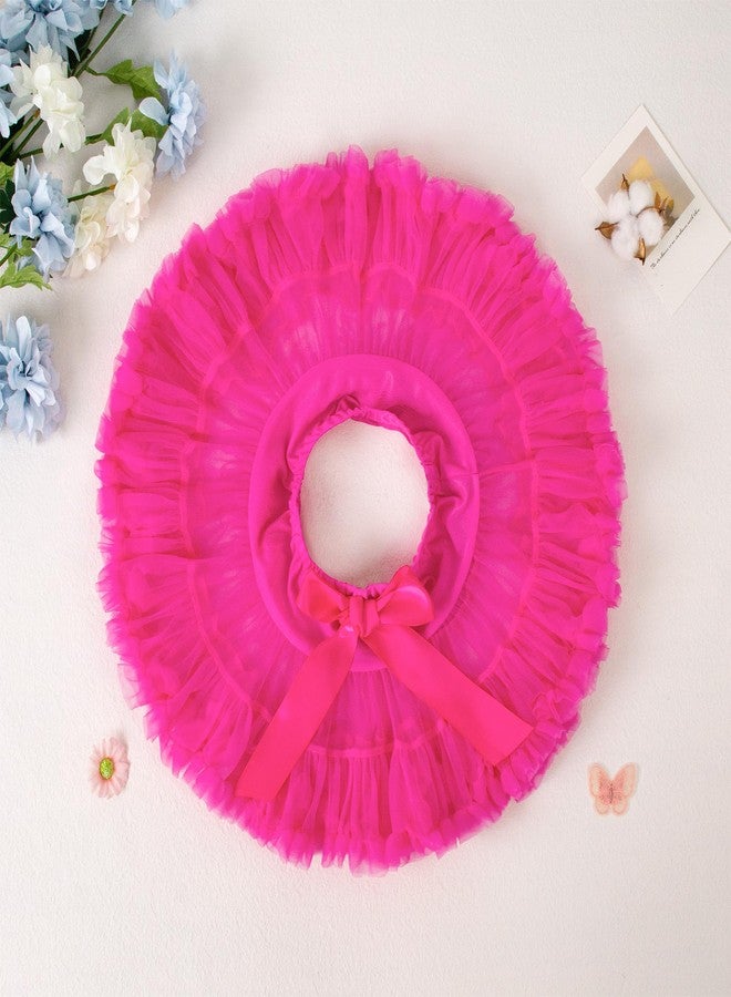 Magic Park 2-4T Toddler Girl Tutu Skirt Kid Tulle Skirts Birthday Holiday Party Girls Ruffle Short Skirt (2-3 Years, Dark Pink) - Image 3