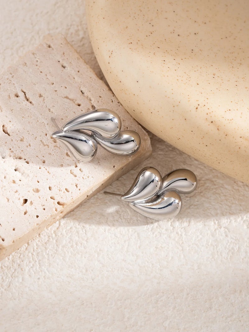 حلق أستانليس ستيل فضي - Image 1