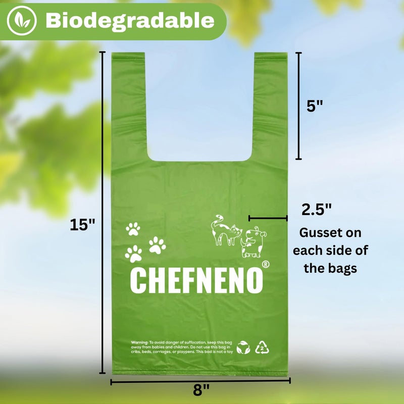 CHEFNENO Cat Litter Waste Bags Biodegradable (500 ct., Green) Bulk Dog Poop Bags with Easy Tie Handles Earth-Friendly Lavender Scented Cat Litter Poop Diaper Bag Disposable Sanitary Pad Waste Bags (500 Bags) - Image 2