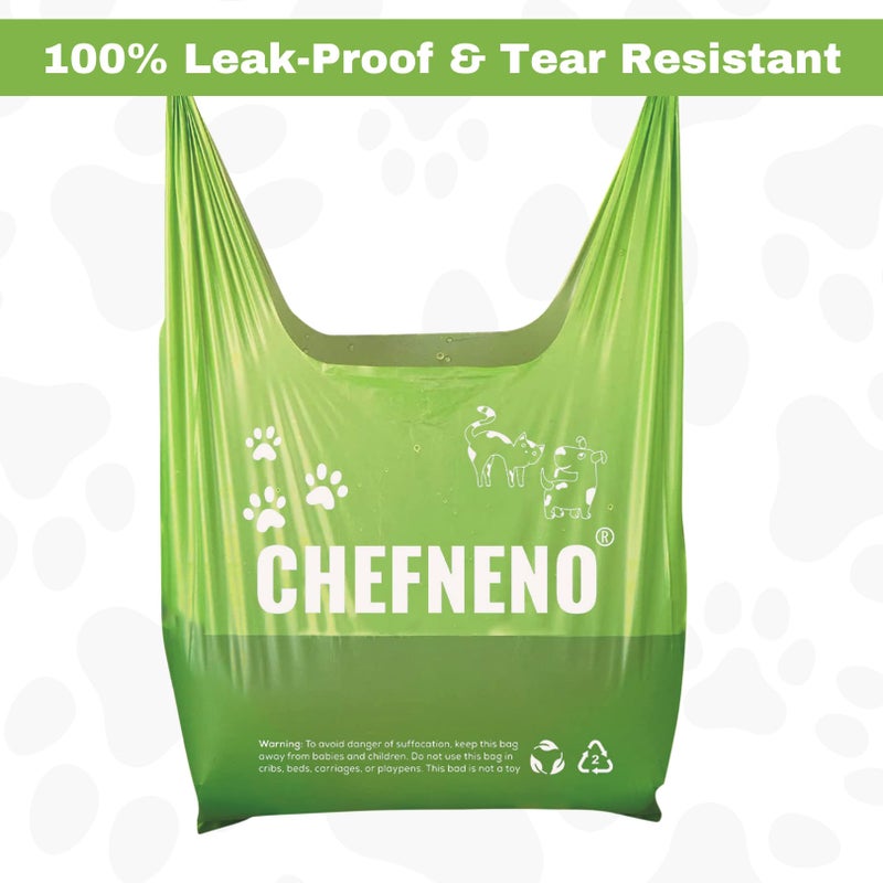 CHEFNENO Cat Litter Waste Bags Biodegradable (500 ct., Green) Bulk Dog Poop Bags with Easy Tie Handles Earth-Friendly Lavender Scented Cat Litter Poop Diaper Bag Disposable Sanitary Pad Waste Bags (500 Bags) - Image 3