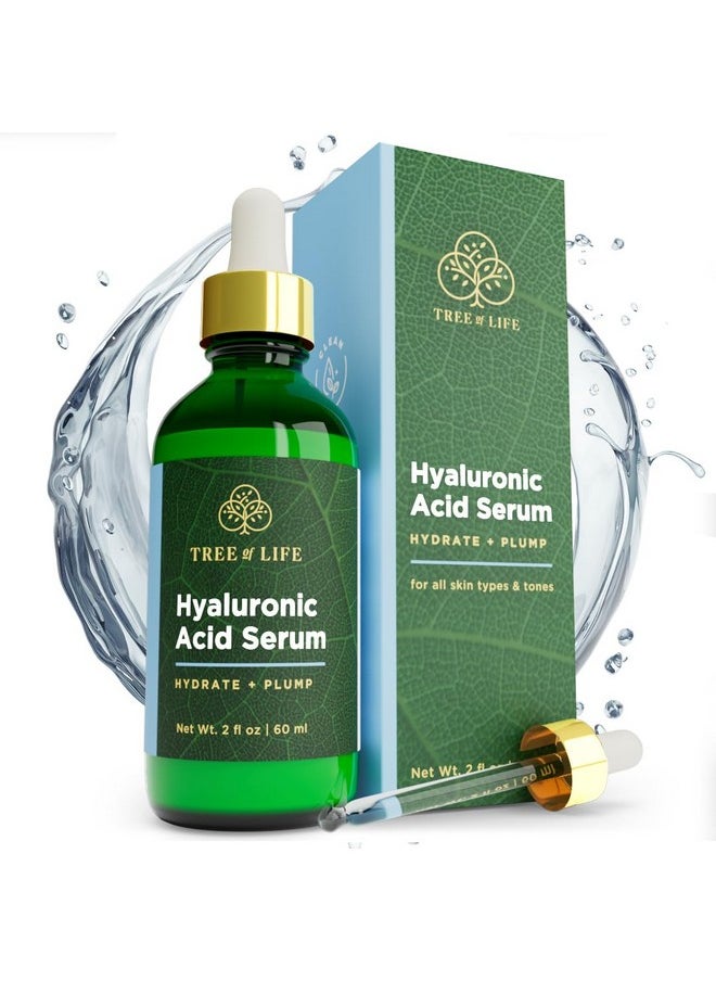 Tree of Life Beauty - Tree Of Life Hyaluronic Acid Serum For Face Anti Aging Fine Lines Dark Spots & Dry Skin 2 Fl Oz Hydrating Facial Serum Smoothing & Brightening Skin Dermatologisttested - Image 1