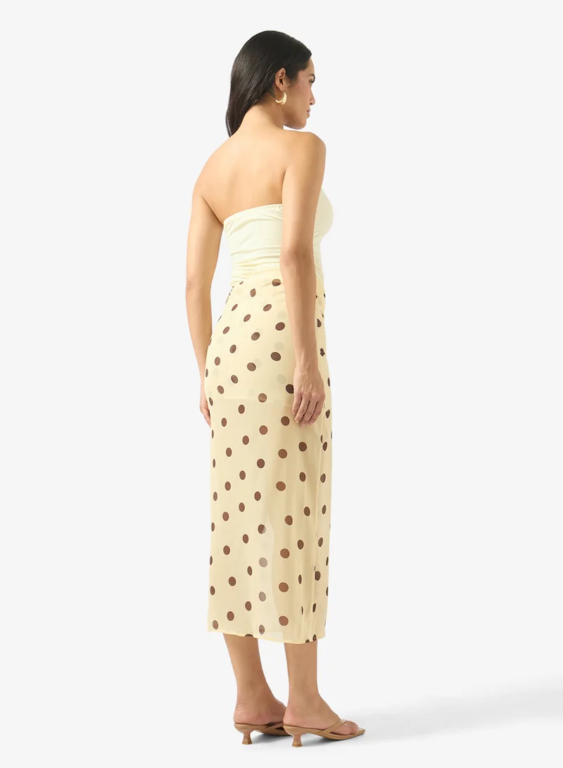 سولايرا Bandeau Top With Sheer Skirt Set
