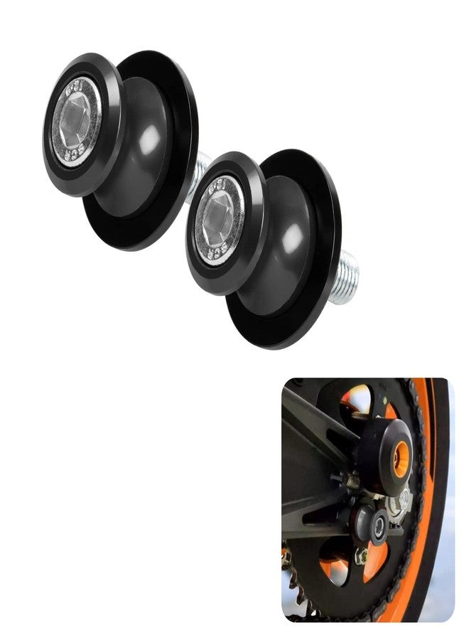 psler 10MM M10 X1.25 Motorcycle Swing arm Sliders Spools CNC Swing Arm Stand Screw for Z750 /Z750S/ Z750R /ER-6F /ER-6N (Black) - Image 1