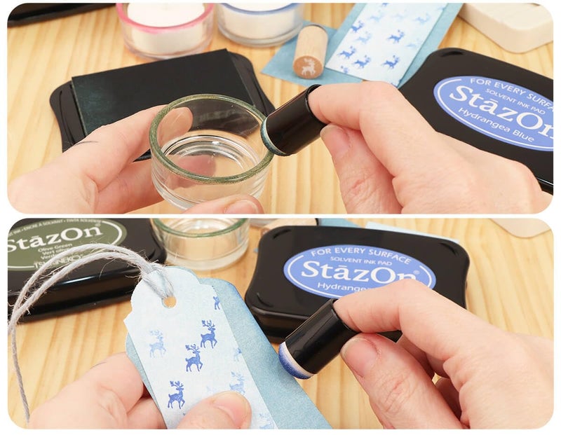 Tsukineko SZ000031 Full-Size StazOn Multi-Surface Inkpad, Jet Black - Image 4