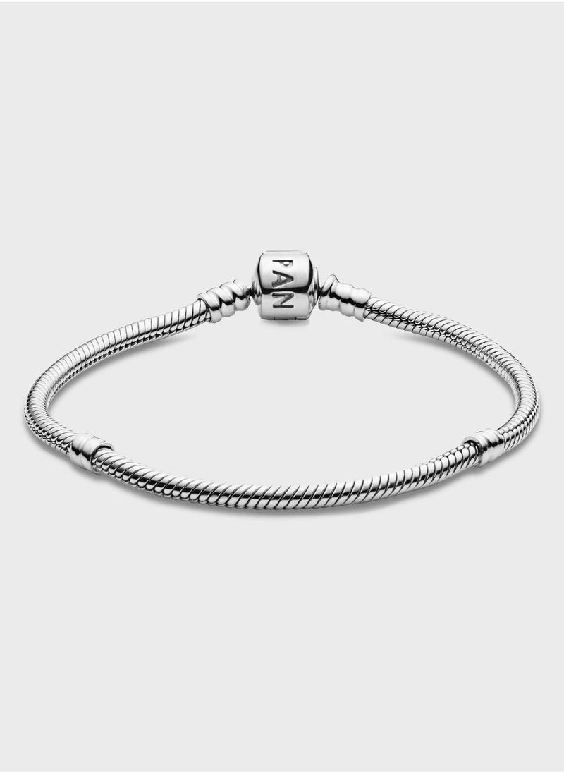 PANDORA Pandora Moments Barrel Clasp Snake Chain Bracelet  - Image 1