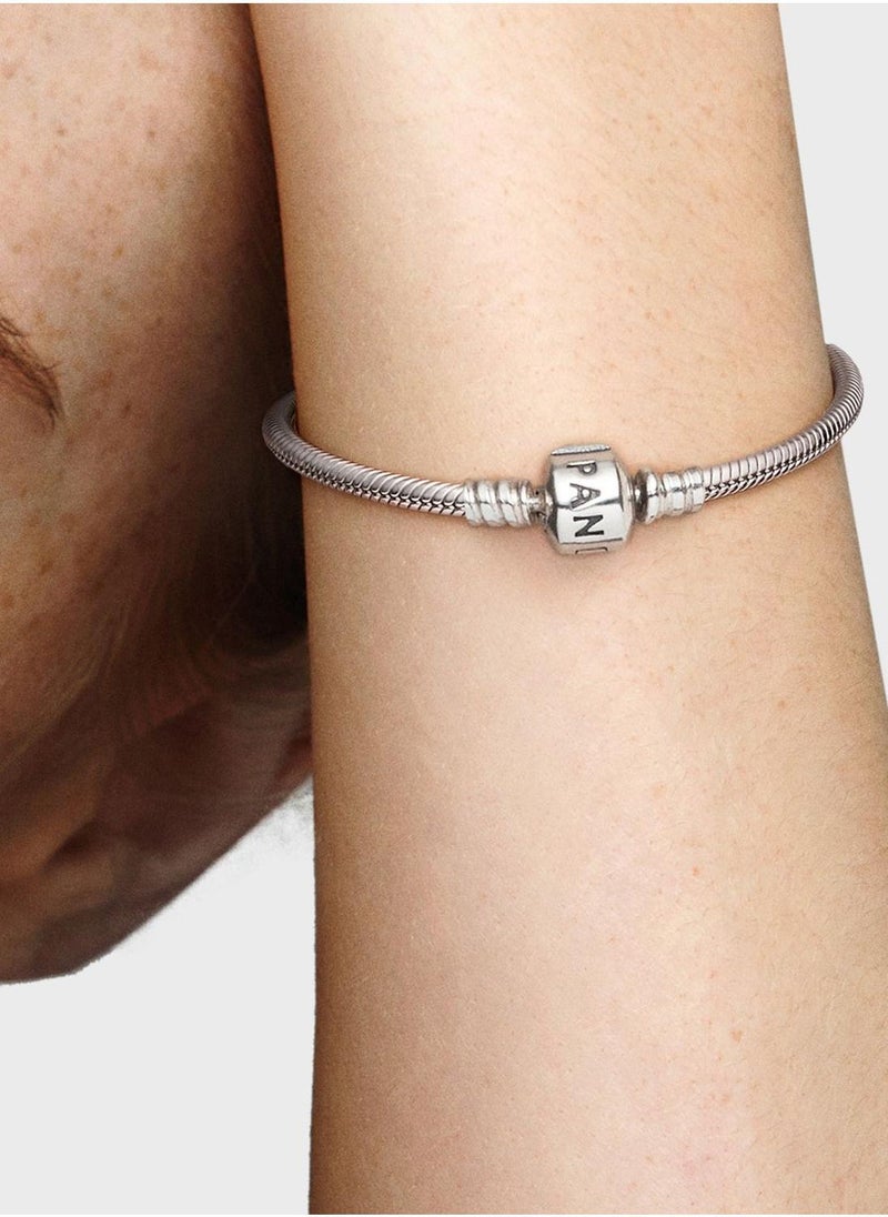 PANDORA Pandora Moments Barrel Clasp Snake Chain Bracelet  - Image 3