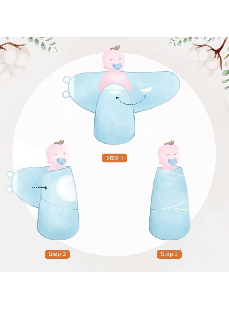 Baby Swaddling Blanket, Newborn Swaddling Blanket, 0-3 Months Old, Adjustable Swaddling Sleeping Bag