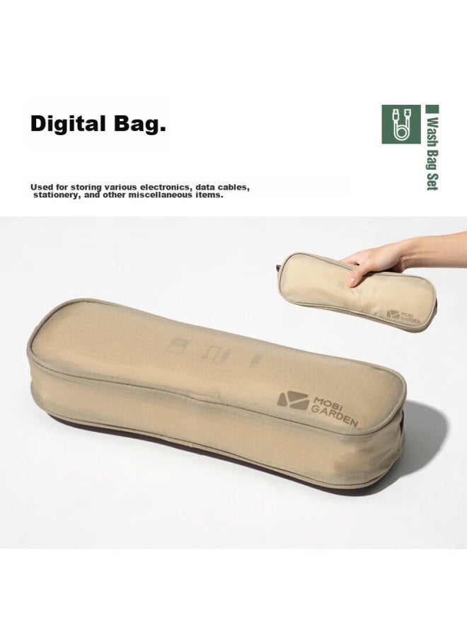Mobigarden Outdoor Travel Toiletry Bag, Storage Kit, Five-piece Set, Nx21664008, Sand Color - Image 4