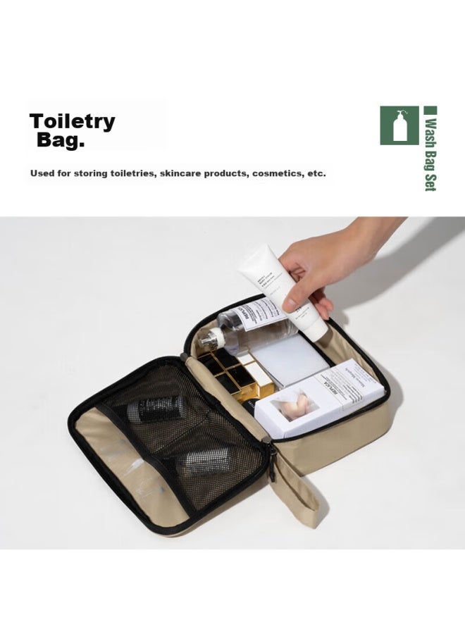 Mobigarden Outdoor Travel Toiletry Bag, Storage Kit, Five-piece Set, Nx21664008, Sand Color - Image 1