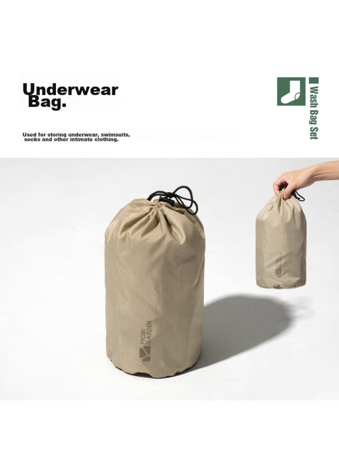 Mobigarden Outdoor Travel Toiletry Bag, Storage Kit, Five-piece Set, Nx21664008, Sand Color - Image 5