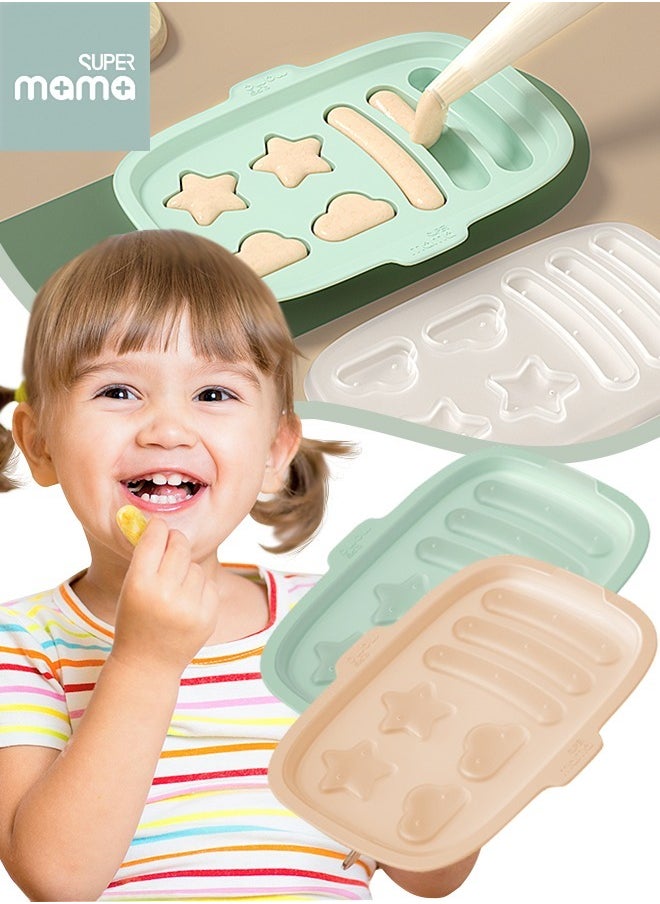 SUPERMAMA - Silicone Food Molds, Baby Food Freezer Molds  for Homemade Foods, Non-Stick Food Grade Silicone Molds for Chocolate, Candy, Jelly - Image 1