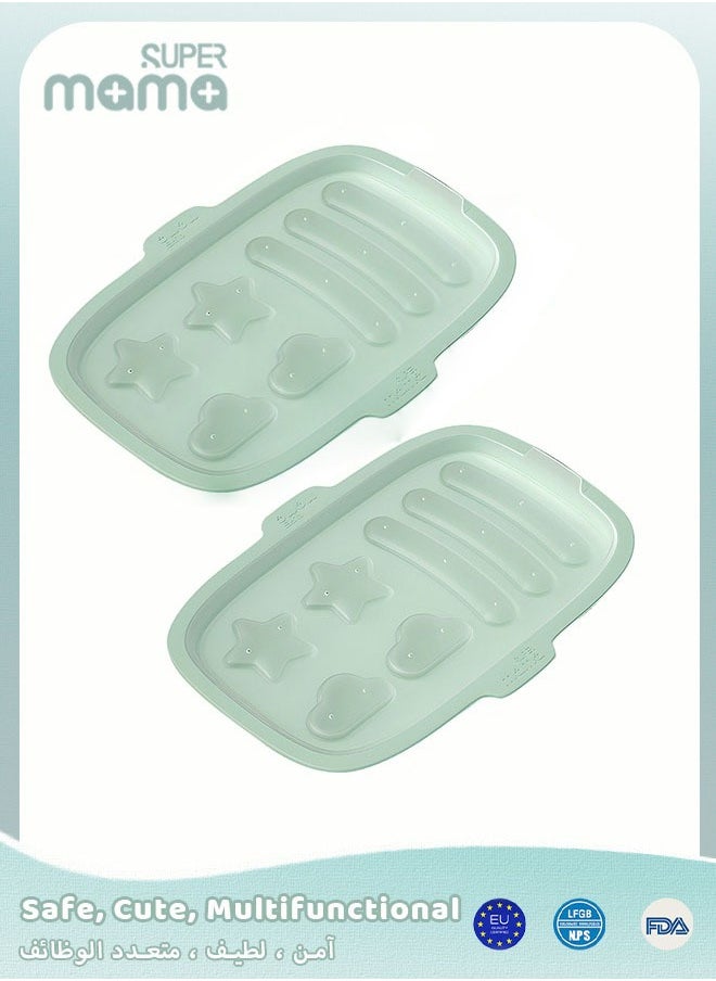 SUPERMAMA - Silicone Food Molds, Baby Food Freezer Molds  for Homemade Foods, Non-Stick Food Grade Silicone Molds for Chocolate, Candy, Jelly - Image 1
