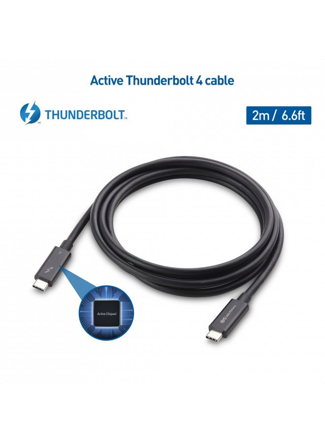 Cable Matters [Intel Certified] 40Gbps Active Thunderbolt 4 Cable 6.6 ft with 100W Charging and 8K Video - Fully Compatible with USB C/USB-C, USB 4 / USB4, and Thunderbolt 3 - Image 1
