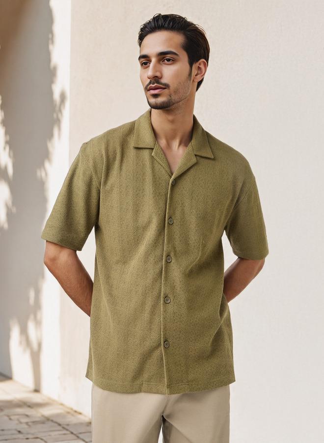 ايكونيك قميص كلاسيكي بقصة عادية وياقة قميص - Image 1