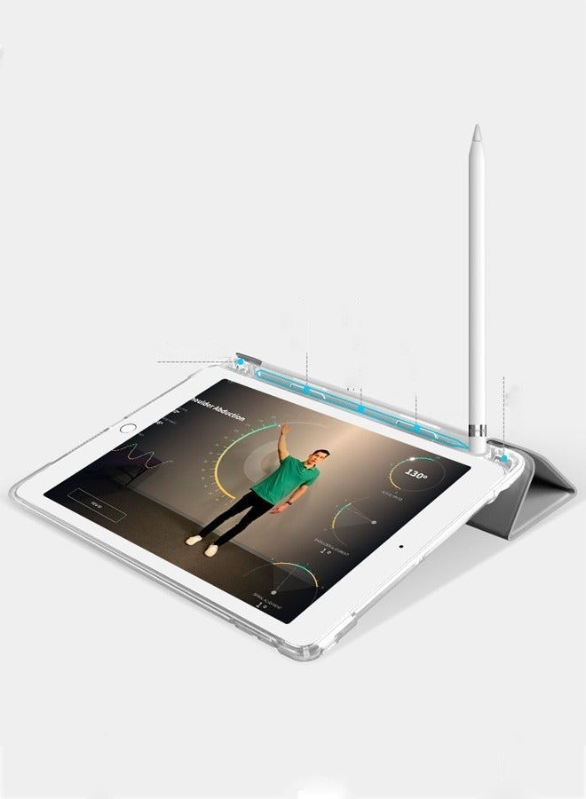 Slim Stand Hard Back Shell Protective Cover Case With Pen Slot For iPad 10.2 Inch Black - Image 3