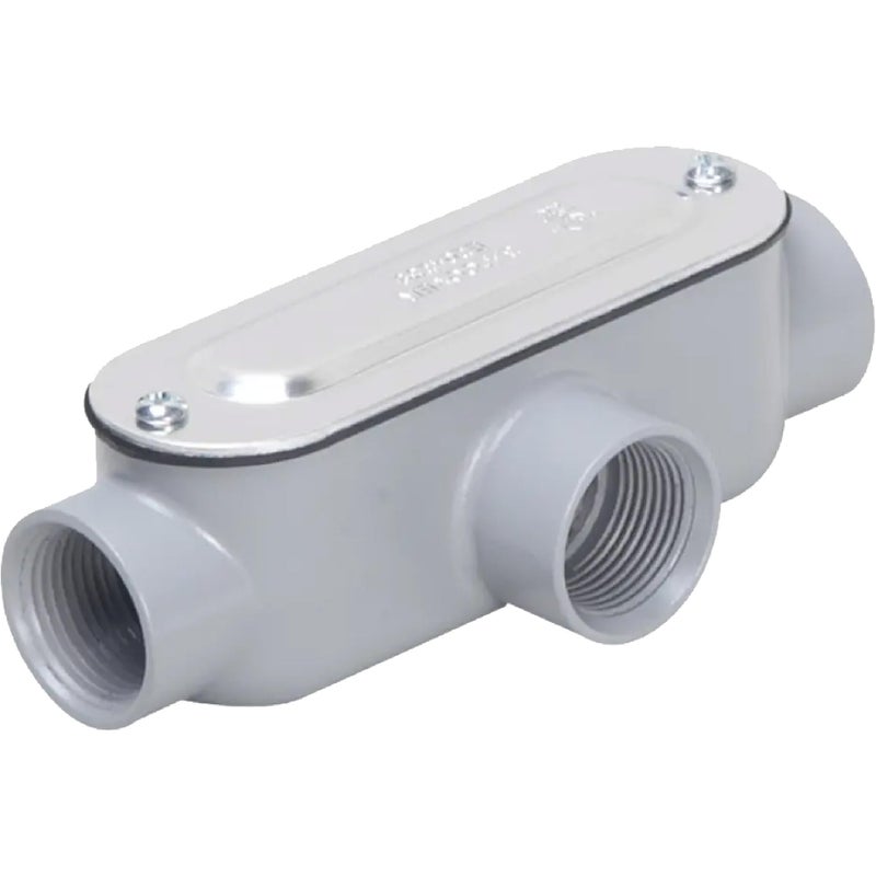 Taymac Rlt125 هيكل قناة من النوع T ملولب من الألومنيوم المصبوب غطاء فولاذي مختوم 1 4 بوصة رمادي - Image 1