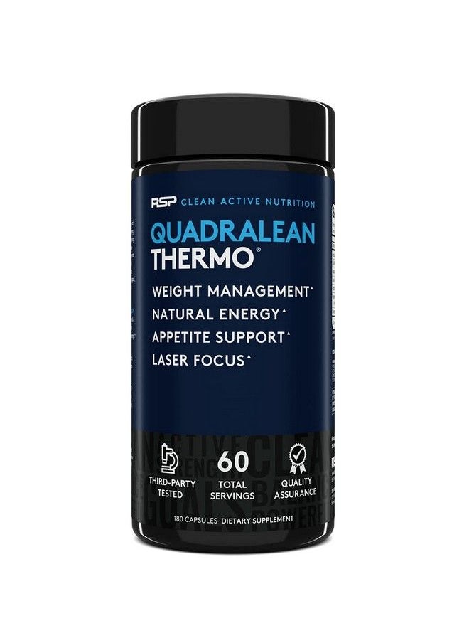 RSP Nutrition - Quadralean Thermogenic Fat Burner For Men  Women Weight Loss Supplement Crashfree Energy Metabolism Booster  Appetite Suppressant Diet Pills 60 Serv Packaging May Vary - Image 1