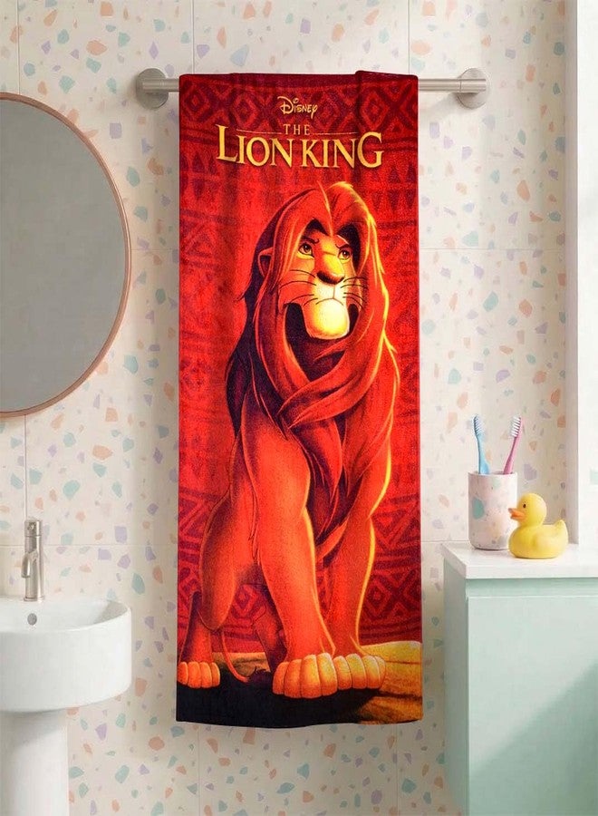 Athom Living Kids Bath Towel, Multicolor, Super Absorbent, Cotton Soft Towel for Kids (Lion King) - Image 1
