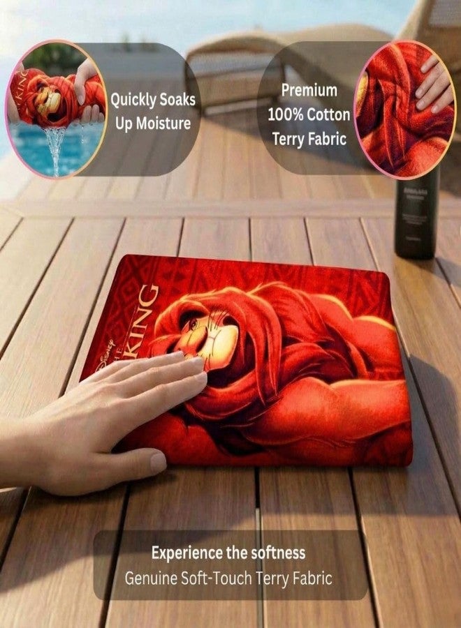 Athom Living Kids Bath Towel, Multicolor, Super Absorbent, Cotton Soft Towel for Kids (Lion King) - Image 4