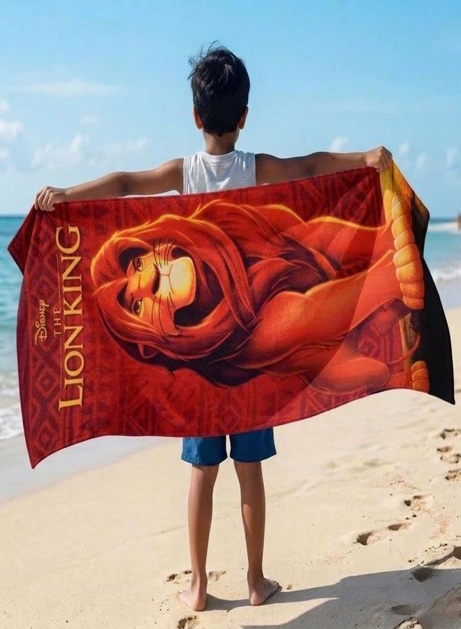 Athom Living Kids Bath Towel, Multicolor, Super Absorbent, Cotton Soft Towel for Kids (Lion King) - Image 3