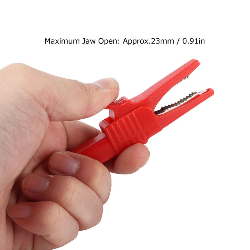 2PCS U08 4mm Brass Insulated Crocodilian Clip Electrical Test Clamp 32A/1000V Test Equipment Parts - Image 4