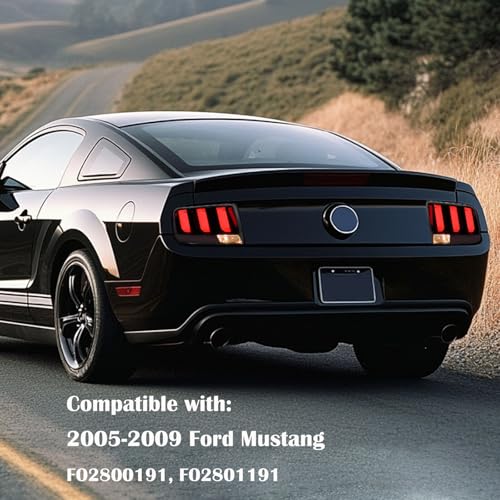 corkiauto Smoke Lens LED Tail Lights Assembly Compatible with 2005 2006 2007 2008 2009 Ford Mustang Rear Brake Lamp Taillights Pair - Image 2