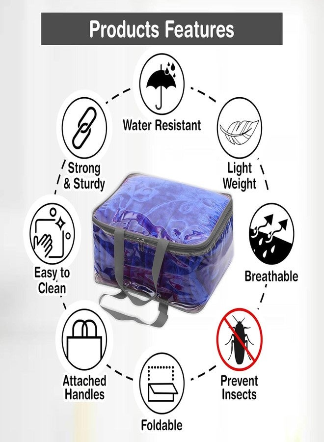 SSBC Transparent Multipurpose Storage Bag for Wardrobe, Clothes, Lehenga, Blankets, Bedsheets, Toys, Docs Saree Covers Garments Cover Large Plastic Bag Packing Organizer Pack Of 4 - Image 4