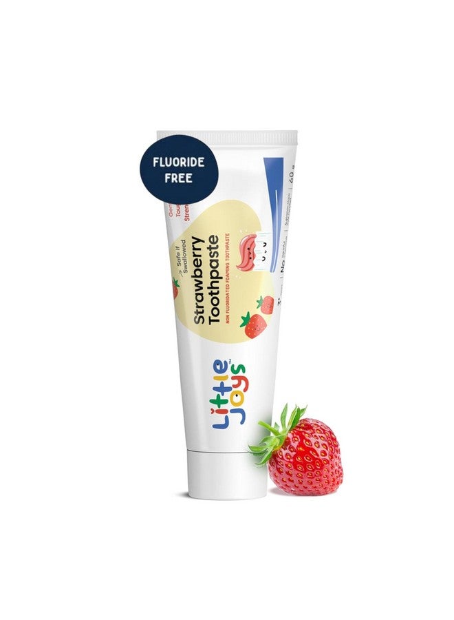 Little Joys Strawberry Flavour Toothpaste For Kids (2-5 Yrs) | Removes Germs & Bacteria | Strengthens Gums & Whitens Teeth | 60 Gm - Image 1