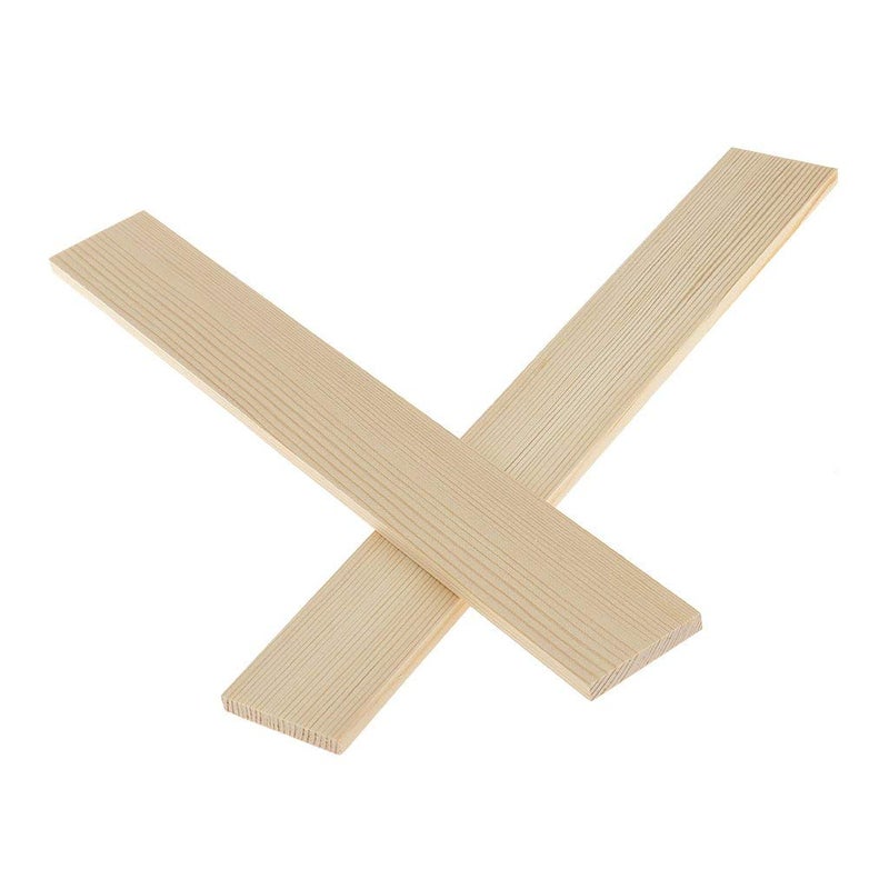 Pravi 10 Pieces Natural Pine Wood Rectangle Board Panel for Arts Craft 30cm Multi Color 10  - Image 2