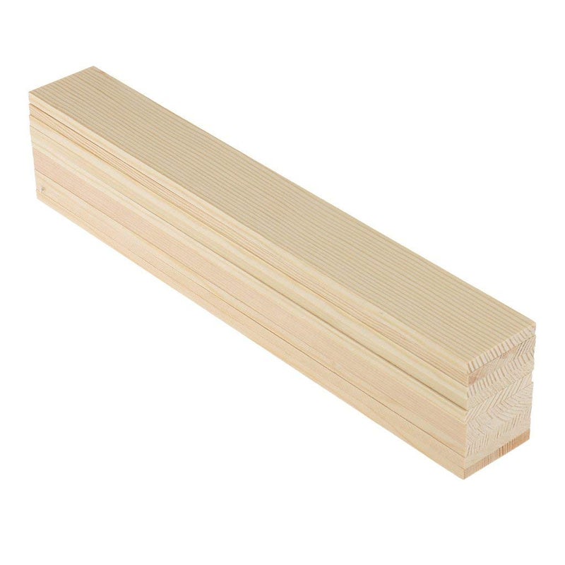 Pravi 10 Pieces Natural Pine Wood Rectangle Board Panel for Arts Craft 30cm Multi Color 10  - Image 5