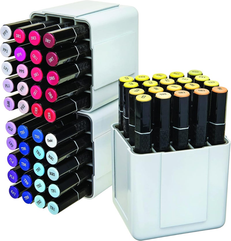 Deflecto Interlocking Marker Organizer Desk and Craft Organizer Stores up to 20 Markers White 4 14W x 4H x 4 38D 29123CR - Image 2