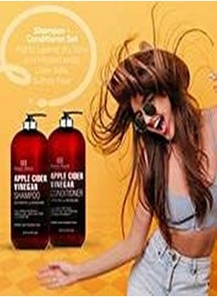 Botanic Hearth Apple Cider Vinegar Shampoo And Conditioner Set Helps Dry Itchy Scalp Dandruff Frizz And Hair Loss Color Safe Sulfate Free Shampoo All Hair Types Men And Women 16 Fl Oz Each  - Image 2