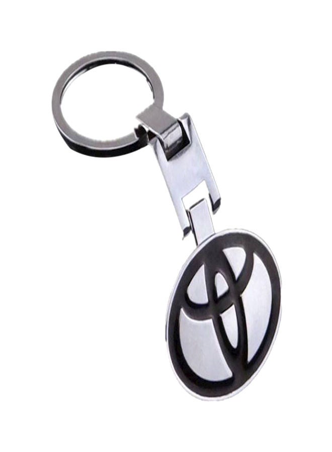 NIBEMINENT Silver Metal Chrome Finish Car Logo Emblem Key Chain