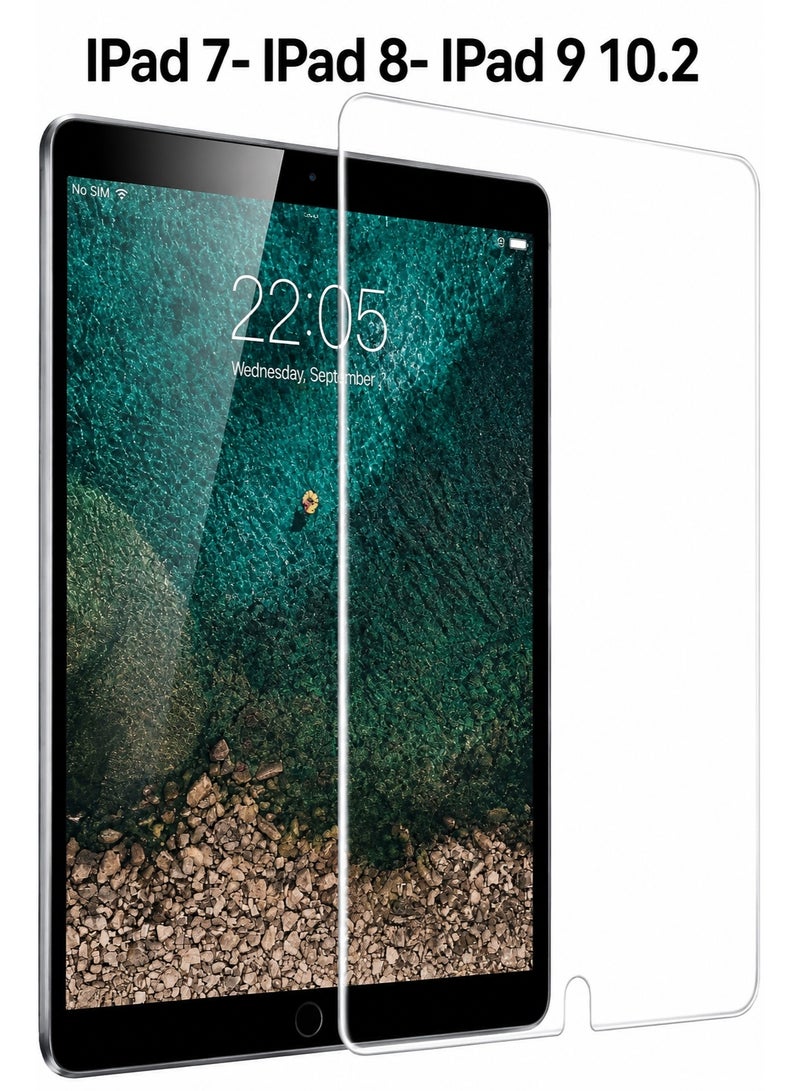 اسكرينة شاشه لآيباد IPad 7 10.2- IPad 8 10.2 - IPad 9 10.2 زجاج مقوّى عالي الجوده يوفر حمايه للشاشه من الخدوش والصدمات اليوميه. - Image 1