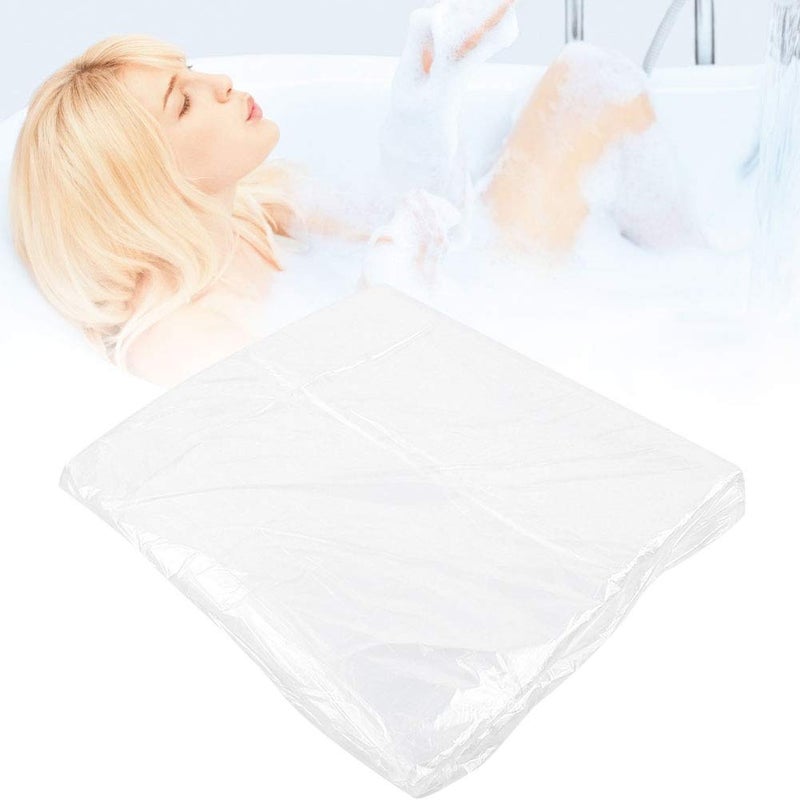 woobles 50Pcs Disposable Bathtub Cover, Film Plastic Bathtub Bags Bathtub Lining Bags for Sauna, Household Hotel Bath Tub Spa Shower - Image 3