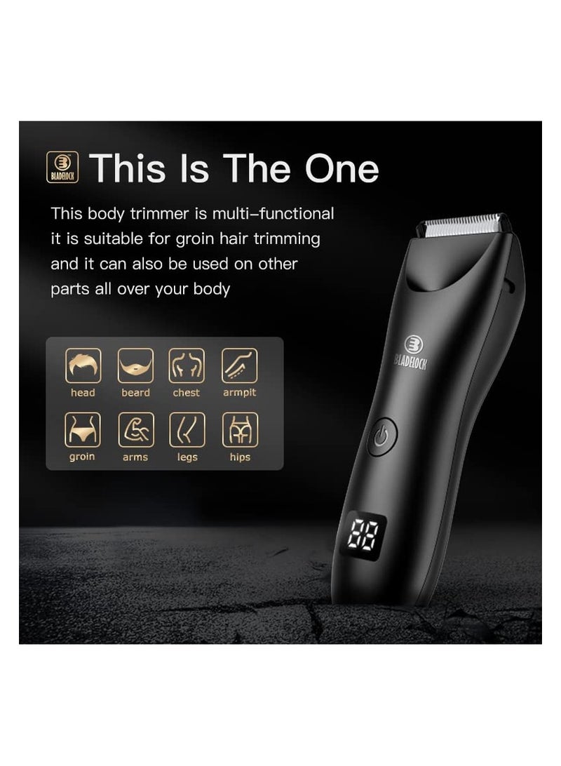 Body Shaver Groomer Safe Suitable Fo Rechargeable Waterproof Wet/Dry (Black)