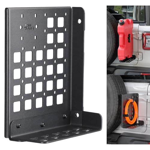 JOYTUTUS Gas Can Mount Bracket Step Foot Pedal Compatible with Wrangler JL 2018-2025, Wrangler Molle Cargo Storage Bracket Fits Standard Gasoline Locking Pack Mount - Image 1