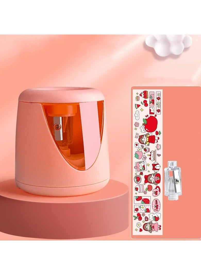 Electric Automatic Pencil Sharpener - Fast 3-Second Sharpening with Powerful, Easy-to-Use Design; Suitable for Various Pencil Types, Large Shavings Container, Compact for School, Office, and Home Use - Image 2