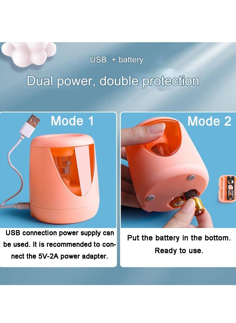 Electric Automatic Pencil Sharpener - Fast 3-Second Sharpening with Powerful, Easy-to-Use Design; Suitable for Various Pencil Types, Large Shavings Container, Compact for School, Office, and Home Use - Image 4