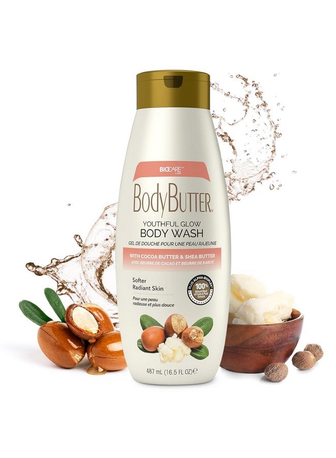 Biocare Youthful Glow Body Wash Infused With Cocoa & Shea Butter Intensive Moisture Nourished Soft Body Wash 16.5 Oz - Image 1