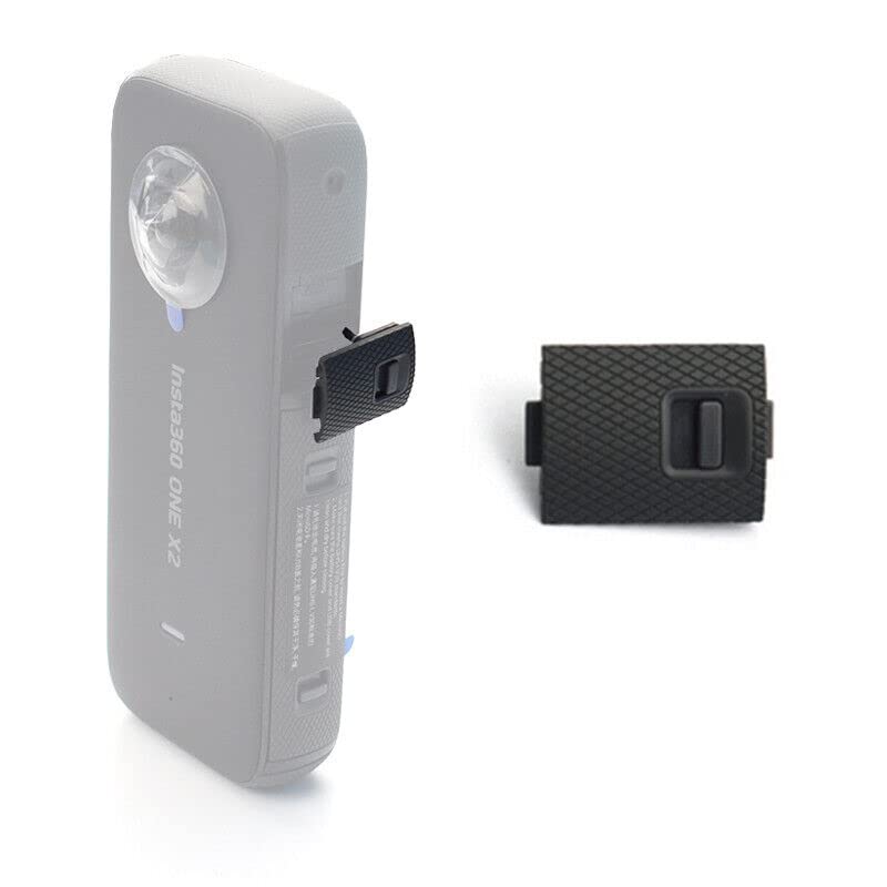 XBERSTAR Replacement Battery Cover Side Door USB-C Port for Insta360 One X2 Camera Parts (USB charging port side cover) - Image 2